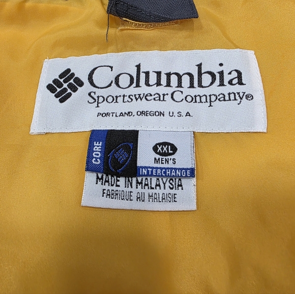 Columbia Interchange Jacket Mens XXL Yellow Rain Shell Hooded Vintage XM7512 - Picture 4 of 17